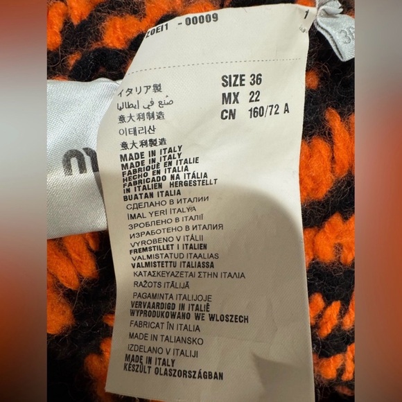 Miu Miu Striped Wool Cardigan Black Red | IT 36 / US XS | Designer Knit - Picture 6 of 6